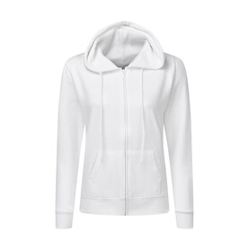 SG Hooded Full Zip Women, White, XS bedrucken, Art.-Nr. 251520002