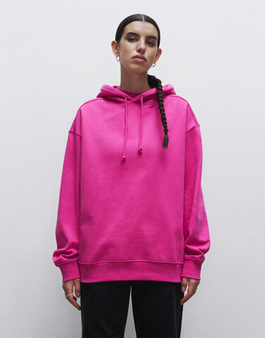 True Blanks Womens Oversized Hoodie, Grey Melange, XS bedrucken, Art.-Nr. 252411132