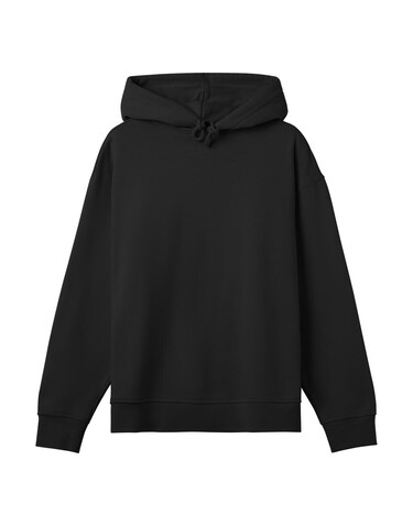 True Blanks Womens Oversized Hoodie, Off Black, M bedrucken, Art.-Nr. 252411024