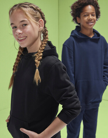 B &amp; C ID.333 Hoodie /kids, White, 3/4 (98/104) bedrucken, Art.-Nr. 252420003