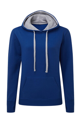 SG Contrast Hooded Sweatshirt Women, Royal/Light Oxford, XL bedrucken, Art.-Nr. 254523656 SG Contrast Hooded Sweatshirt Women, Royal/Light Oxford, XL bedrucken, Art.-Nr. 254523656
