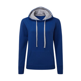 SG Contrast Hooded Sweatshirt Women, Royal/Light Oxford, XS bedrucken, Art.-Nr. 254523652 SG Contrast Hooded Sweatshirt Women, Royal/Light Oxford, XS bedrucken, Art.-Nr. 254523652