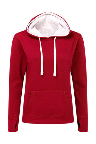 SG Contrast Hooded Sweatshirt Women, Red/White, S bedrucken, Art.-Nr. 254524503 SG Contrast Hooded Sweatshirt Women, Red/White, S bedrucken, Art.-Nr. 254524503