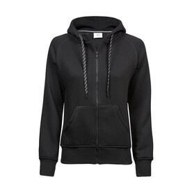 Tee Jays Ladies` Fashion Full Zip Hood, Black, S bedrucken, Art.-Nr. 255541013