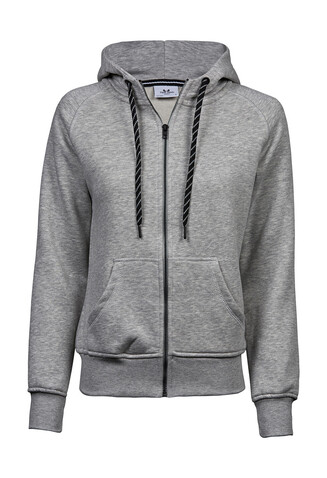Tee Jays Ladies` Fashion Full Zip Hood, Heather Grey, M bedrucken, Art.-Nr. 255541234