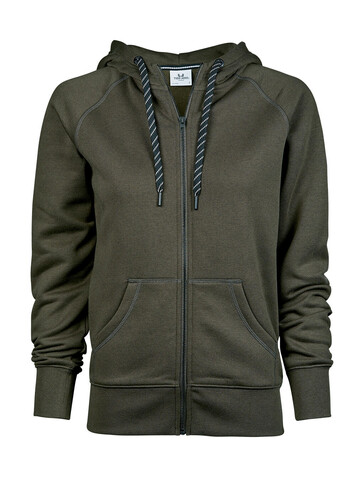 Tee Jays Ladies` Fashion Full Zip Hood, Deep Green, XL bedrucken, Art.-Nr. 255545106
