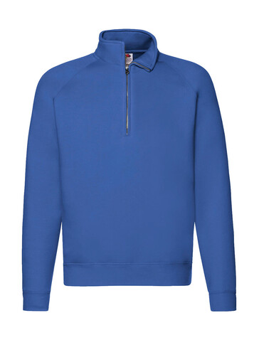 Fruit of the Loom Premium Zip Neck Sweat, Royal, M bedrucken, Art.-Nr. 261013004