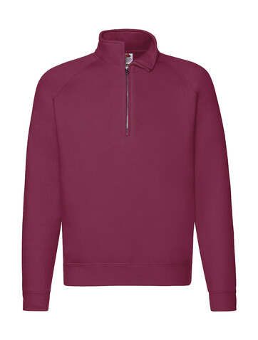 Fruit of the Loom Premium Zip Neck Sweat, Burgundy, XL bedrucken, Art.-Nr. 261014486