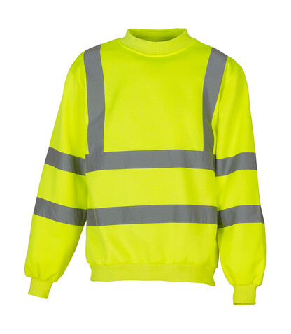 Yoko Fluo Sweatshirt, Fluo Yellow, 3XL bedrucken, Art.-Nr. 277776056