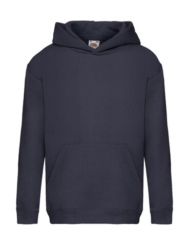 Fruit of the Loom Kids` Premium Hooded Sweat, Deep Navy, 140 (9-11) bedrucken, Art.-Nr. 278012026