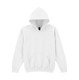 Gildan Heavy Blend Youth Hooded Sweat, White, XS (104/110) bedrucken, Art.-Nr. 278090002