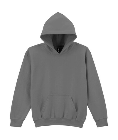 Gildan Heavy Blend Youth Hooded Sweat, Charcoal, L (164) bedrucken, Art.-Nr. 278091305