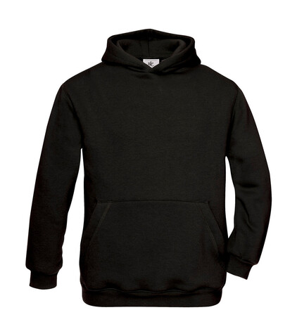 B &amp; C Hooded/kids Sweat, Black, 7/8 (122/128) bedrucken, Art.-Nr. 278421015