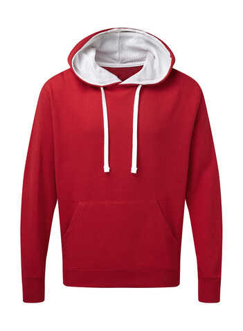 SG Contrast Hooded Sweatshirt Men, Red/White, M bedrucken, Art.-Nr. 281524504