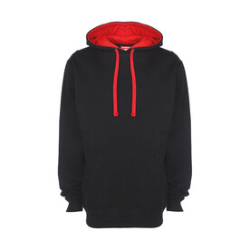 FDM Contrast Hoodie, Black/Fire Red, S bedrucken, Art.-Nr. 281551543 FDM Contrast Hoodie, Black/Fire Red, S bedrucken, Art.-Nr. 281551543