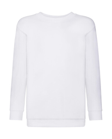 Fruit of the Loom Kids` Classic Set-In Sweat, White, 140 (9-11) bedrucken, Art.-Nr. 287010006