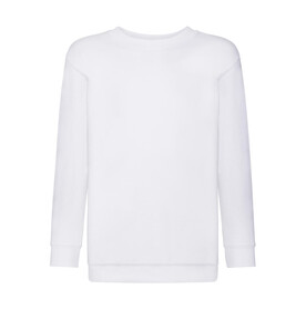 Fruit of the Loom Kids` Classic Set-In Sweat, White, 104 (3-4) bedrucken, Art.-Nr. 287010003