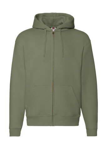 Fruit of the Loom Premium Hooded Zip Sweat, Classic Olive, 2XL bedrucken, Art.-Nr. 293015337