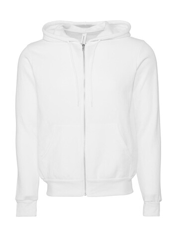 Bella Unisex Poly-Cotton Full Zip Hoodie, DTG White, XL bedrucken, Art.-Nr. 293060016