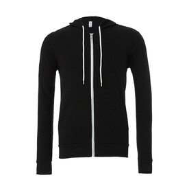Bella Unisex Poly-Cotton Full Zip Hoodie, Black, XS bedrucken, Art.-Nr. 293061012