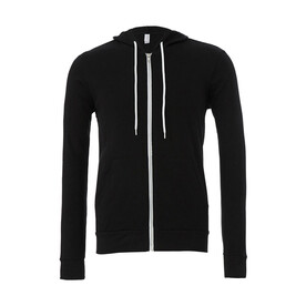 Bella Unisex Poly-Cotton Full Zip Hoodie, Black, XS bedrucken, Art.-Nr. 293061012 Bella Unisex Poly-Cotton Full Zip Hoodie, Black, XS bedrucken, Art.-Nr. 293061012