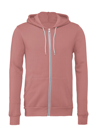 Bella Unisex Poly-Cotton Full Zip Hoodie, Mauve, L bedrucken, Art.-Nr. 293063435