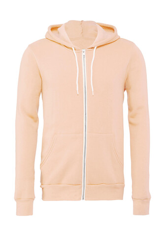 Bella Unisex Poly-Cotton Full Zip Hoodie, Peach, M bedrucken, Art.-Nr. 293064284