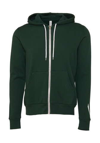 Bella Unisex Poly-Cotton Full Zip Hoodie, Forest, L bedrucken, Art.-Nr. 293065415