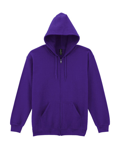Gildan Heavy Blend Adult Full Zip Hooded Sweat, Purple, 2XL bedrucken, Art.-Nr. 293093497