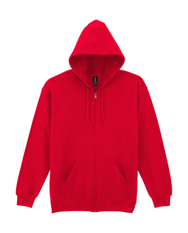 Gildan Heavy Blend Adult Full Zip Hooded Sweat, Red, 4XL bedrucken, Art.-Nr. 293094009