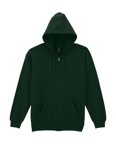 Gildan Heavy Blend Adult Full Zip Hooded Sweat, Forest Green, XL bedrucken, Art.-Nr. 293095416