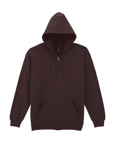 Gildan Heavy Blend Adult Full Zip Hooded Sweat, Dark Chocolate, 2XL bedrucken, Art.-Nr. 293097017