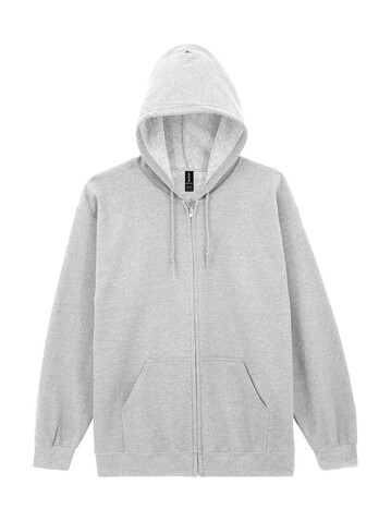 Gildan Heavy Blend Adult Full Zip Hooded Sweat, Ash Grey, M bedrucken, Art.-Nr. 293097034