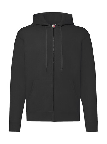 Fruit of the Loom Classic Hooded Sweat Jacket, Black, XL bedrucken, Art.-Nr. 294011016