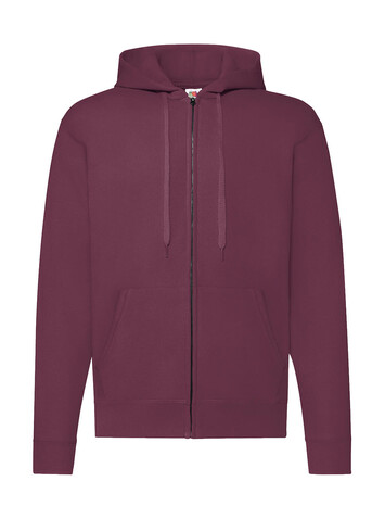 Fruit of the Loom Classic Hooded Sweat Jacket, Burgundy, M bedrucken, Art.-Nr. 294014484