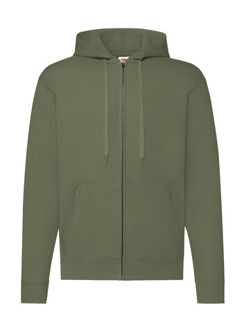 Fruit of the Loom Classic Hooded Sweat Jacket, Classic Olive, S bedrucken, Art.-Nr. 294015333