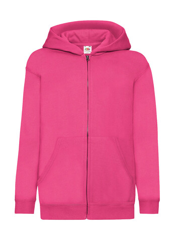 Fruit of the Loom Kids` Classic Hooded Sweat Jacket, Fuchsia, 164 (14-15) bedrucken, Art.-Nr. 299014398