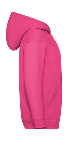 Fruit of the Loom Kids` Classic Hooded Sweat Jacket, Black, 128 (7-8) bedrucken, Art.-Nr. 299011015