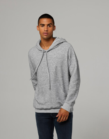 Bella Unisex Sueded Fleece Pullover Hoodie, Black Heather, S bedrucken, Art.-Nr. 299061083