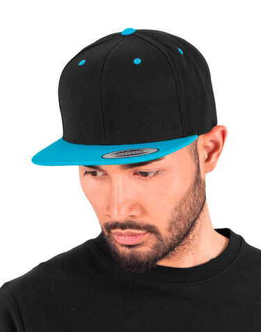 Yupoong Classic Snapback 2-Tone Cap, Black/Teal, One Size bedrucken, Art.-Nr. 301731570