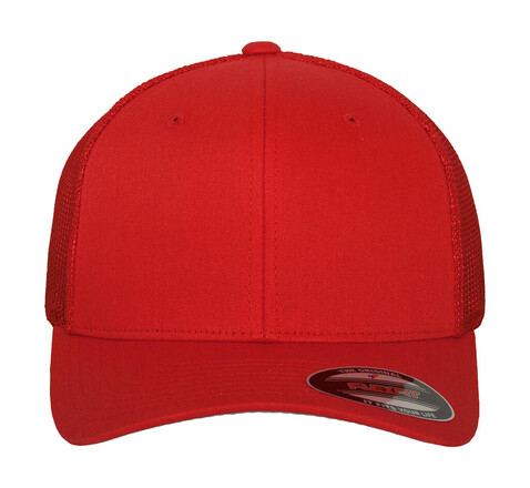 Flexfit Mesh Cotton Twill Trucker Cap, Red, L/XL bedrucken, Art.-Nr. 302684002
