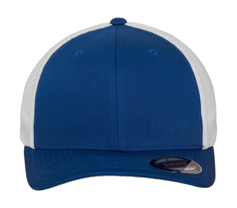 Flexfit Mesh Trucker 2-Tone Cap, Royal/White, S/M bedrucken, Art.-Nr. 303683531