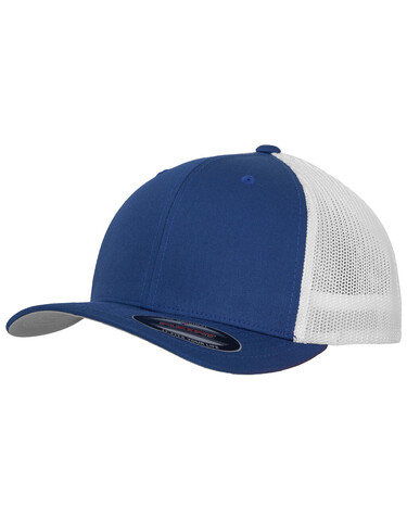 Flexfit Mesh Trucker 2-Tone Cap, Black/White, S/M bedrucken, Art.-Nr. 303681501