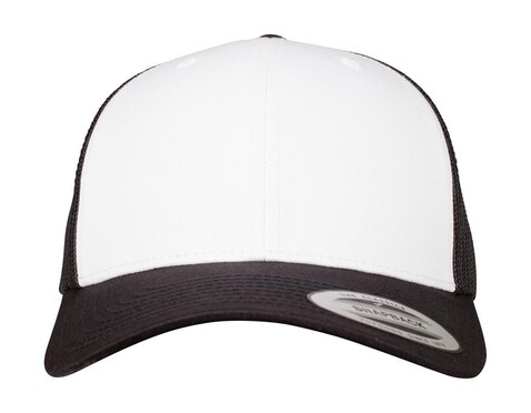 Yupoong Retro Trucker Colored Front, Black/White/Black, One Size bedrucken, Art.-Nr. 303731800 Yupoong Retro Trucker Colored Front, Black/White/Black, One Size bedrucken, Art.-Nr. 303731800