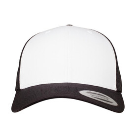 Yupoong Retro Trucker Colored Front, Black/White/Black, One Size bedrucken, Art.-Nr. 303731800