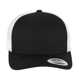 Yupoong Retro Trucker 2-Tone, Black/White, One Size bedrucken, Art.-Nr. 307731500