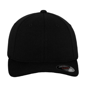 Flexfit Double Jersey Cap, Black, S/M bedrucken, Art.-Nr. 308681011