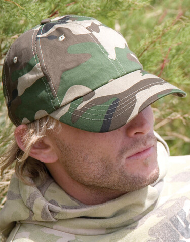 Result Caps Heavy Cotton Drill Cap, Olive Camo, One Size bedrucken, Art.-Nr. 310345350