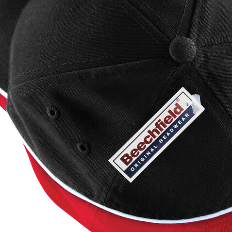 Beechfield Teamwear Competition Cap, French Navy/Bright Royal/White, One Size bedrucken, Art.-Nr. 317692860