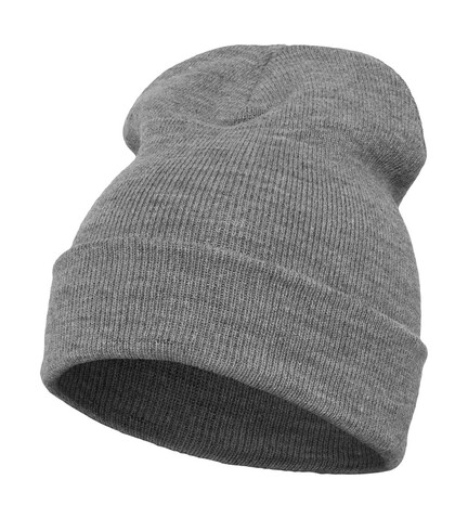 Flexfit Heavyweight Long Beanie, Heather Grey, One Size bedrucken, Art.-Nr. 320681230